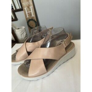 Clarks Jillian Gem Size 8.5 EU 39.5 Women's Slide Wedge Sandals Sand Blush Wide